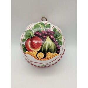 Bassano ABC Ceramiche Mold Italy Wall Decor Fig Grapes Harvest Vtg